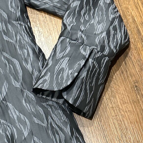 Gump's San Francisco Jacket Womens 6 Open Front Gray Long Line Pockets - Picture 6 of 8